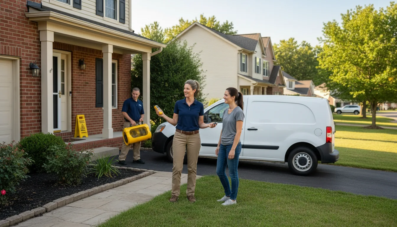 Residential water damage restoration in Boyers, PA